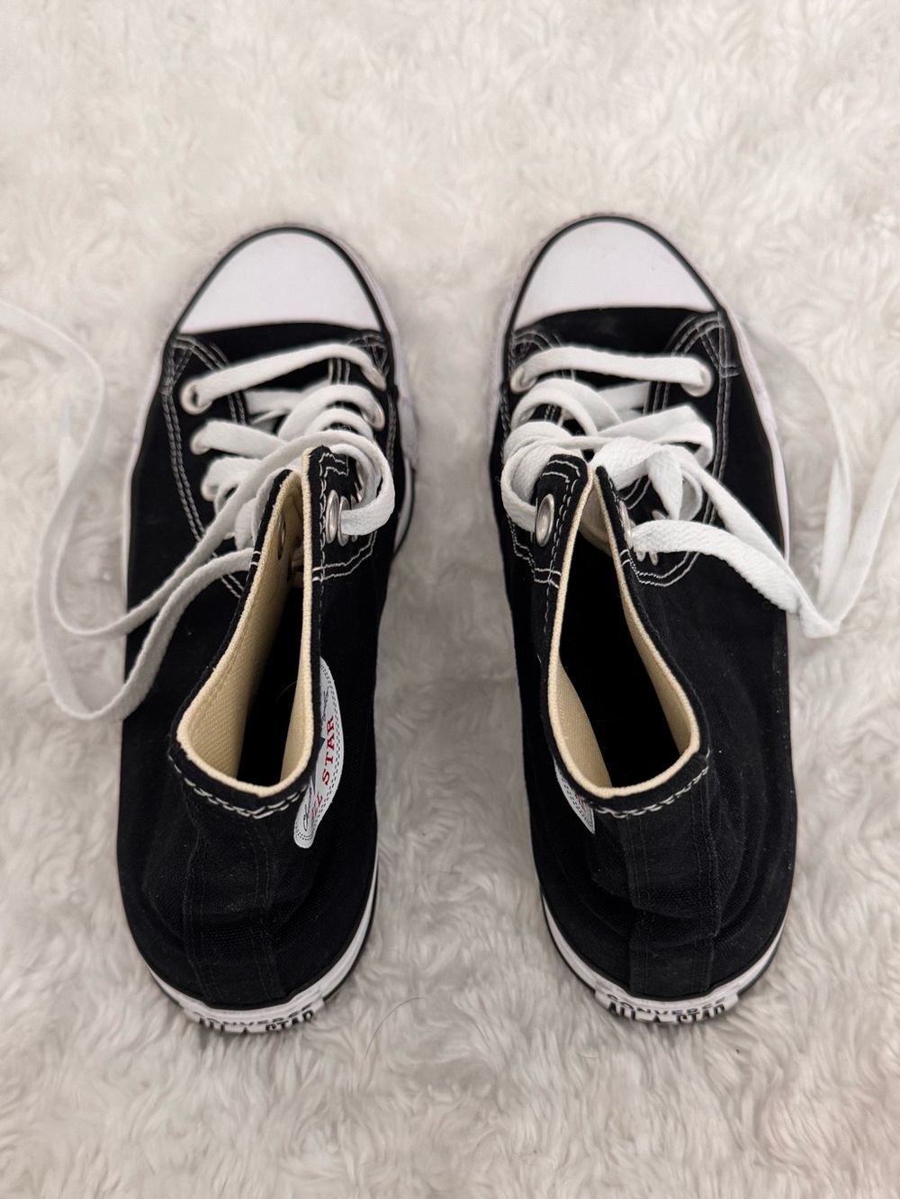Converse Black and White Unisex High-Top Sneakers - Picture 3 of 6
